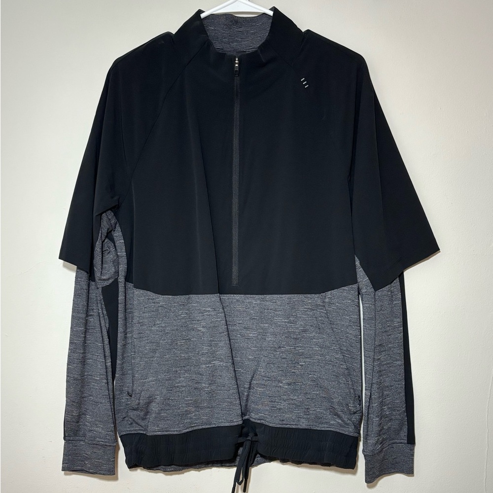 Older style men’s Lululemon Black and Gray Half-Zip Pullover
